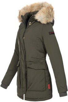 Dames Winterjas Schneeengel – Warm, Waterafstotend & Met Afneembare Bontkraag Grijs - XS