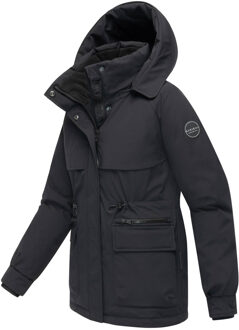 dames winterjas Shigaraa met afneembare capuchon & magnetische zakken Zwart