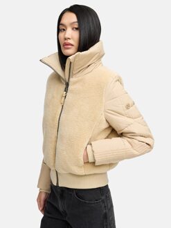dames winterjas TEDDYZONE – trendy, warm & comfortabel Beige - S