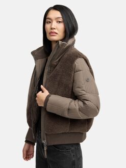 dames winterjas TEDDYZONE – trendy, warm & comfortabel Bruin - XL
