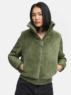 dames winterjas TEDDYZONE – trendy, warm & comfortabel Groen - XL
