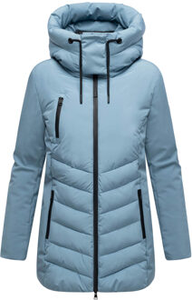 dames winterjas Tivaa XVI met softshell & afneembare capuchon Blauw