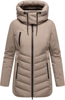 dames winterjas Tivaa XVI met softshell & afneembare capuchon Grijs