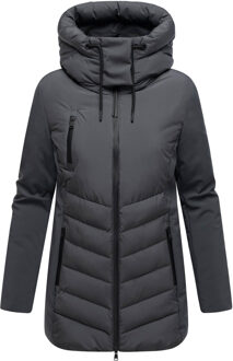 dames winterjas Tivaa XVI met softshell & afneembare capuchon Grijs