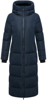 dames wintermantel Honiaa XVI met capuchon & ritszakken Blauw - 3XL