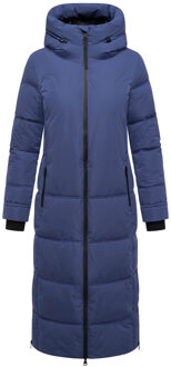 dames wintermantel Honiaa XVI met capuchon & ritszakken Blauw - S
