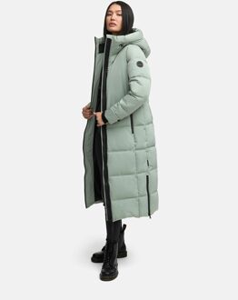 dames wintermantel Honiaa XVI met capuchon & ritszakken Groen - S