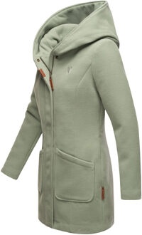 dames wintermantel met capuchon en getailleerd model Groen - 2XL