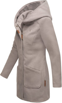 dames wintermantel met capuchon en getailleerd model - maat Grijs