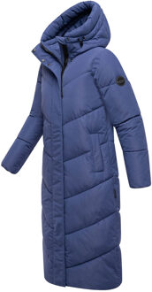 dames wintermantel Ranjaa gewatteerd met capuchon & reflecterende details Blauw - L