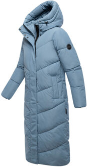dames wintermantel Ranjaa gewatteerd met capuchon & reflecterende details Blauw - XL