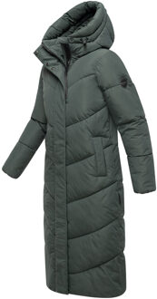 dames wintermantel Ranjaa gewatteerd met capuchon & reflecterende details Groen - XL