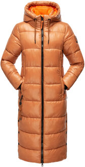 dames wintermantel Schmuseengel – Lang & Stijlvol Warm Bruin - XL