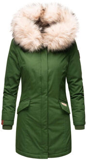 Dames Winterparka Cristal – Premium Collectie met Afneembare Bontkraag Groen