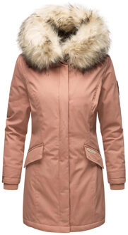 Dames Winterparka Cristal – Premium Collectie met Afneembare Bontkraag Rood - L