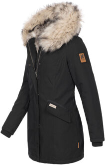 Dames Winterparka Cristal – Premium Collectie met Afneembare Bontkraag Zwart