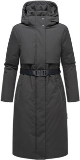 dames winterparka WALDBUMMLER – weerbestendig & stijlvol met tailleceintuur Grijs - 3XL