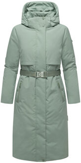 dames winterparka WALDBUMMLER – weerbestendig & stijlvol met tailleceintuur Groen - XL