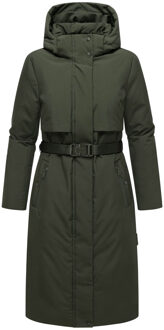 dames winterparka WALDBUMMLER – weerbestendig & stijlvol met tailleceintuur Groen