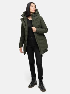dames winterparka WINTERPRINZESSIN met capuchon & vrouwelijke pasvorm Groen