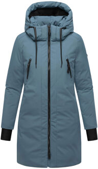 dames winterparka WINTERZART met 5.000 mm waterkolom & capuchon Blauw - XL