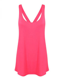 Dames workout tank top Roze - L