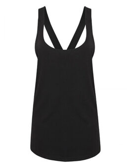 Dames workout tank top Zwart - S