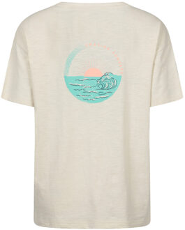 Dames Zeecirkel Relaxed Fit T-shirt (Beige) - maat EU 44 / UK 16