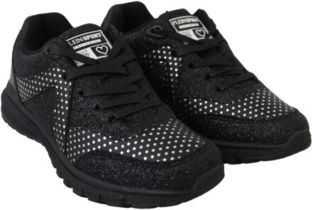 Dames Zwart Polyester Runner Jasmines Sneakers Schoenen - EU 39/ UK 6