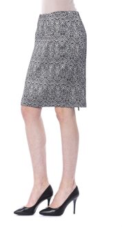 Dames Zwart/Witte Viscose Rok