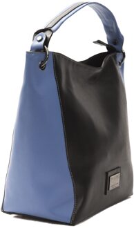 Dames Zwarte Leren Schoudertas - One Size