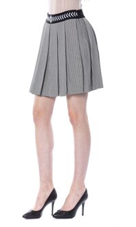 Dames Zwarte/Witte Viscose Rok - EU 36 / UK 8