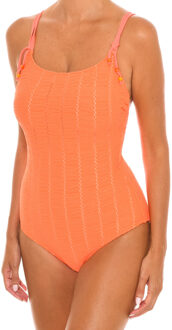 Damesbadpak met ronde hals EB0216B Oranje - EU 85B /UK 38B