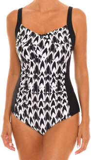 Damesbadpak met ronde hals EB1033C - maat EU 95C /UK 42C Zwart