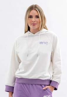 damescapuchon met borduursel en geribde trainingsjurk met boorden aan de zijkant Violet - S