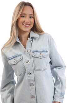 Dameshemd Off White Diagonal met lange mouwen in blauw-wit - maat Blauw en wit