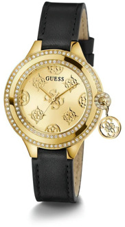 Dameshorloge Charmed in zwart en goudkleurig Gw0684L3 Guess , Yellow , Dames - ONE Size