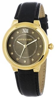 Dameshorloge Kwarts Goud Zwart - One Size