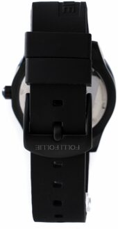 Dameshorloge Kwarts Zwart/Blauw - maat