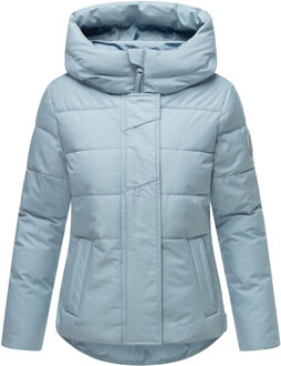 damesjas met teddyvoering & capuchon – model Elira Blauw - 3XL