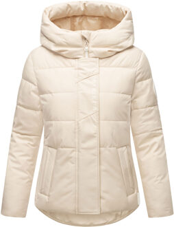 damesjas met teddyvoering & capuchon – model Elira - maat M Crème