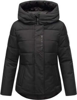 damesjas met teddyvoering & capuchon – model Elira Zwart - 2XL