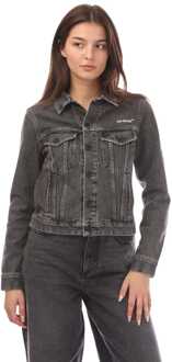 Damesjas Off White Diagonal Regular in Grijs Wit - maat EU 34 / UK 6