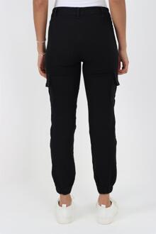 Damesjeans met elastische taille en zelfboeien in zwart - EU 46 Normaal / UK 18 Normaal