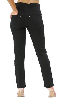 Damesjeans met elastische taille voor buikcontrole in zwart - EU 38 Normaal / UK 10 Normaal