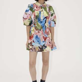 Damesjurk Stine Goya met gestructureerde mouwen in Multicolour - maat Veelkleurig