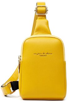 Damesmode Borst Pak Zak Kleine Lederen Banaan Portemonnee Tas Vrouwelijke Mini Crossbody Tas Dames Taille Zakken Pocket geel