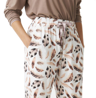 Damespyjama met V-hals en lange mouwen JJBDP1201 Bruin