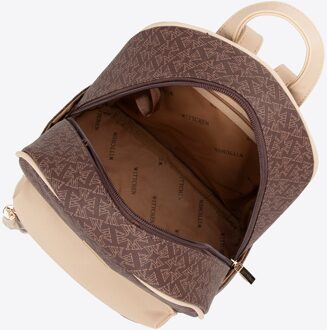 Damesrugzak met eco-leer en kwastje Bruin Eco-leer - maat