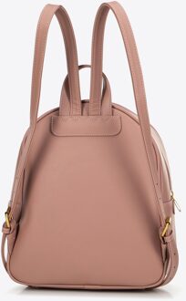 Damesrugzak van gewatteerd ecoleer, roze - One Size